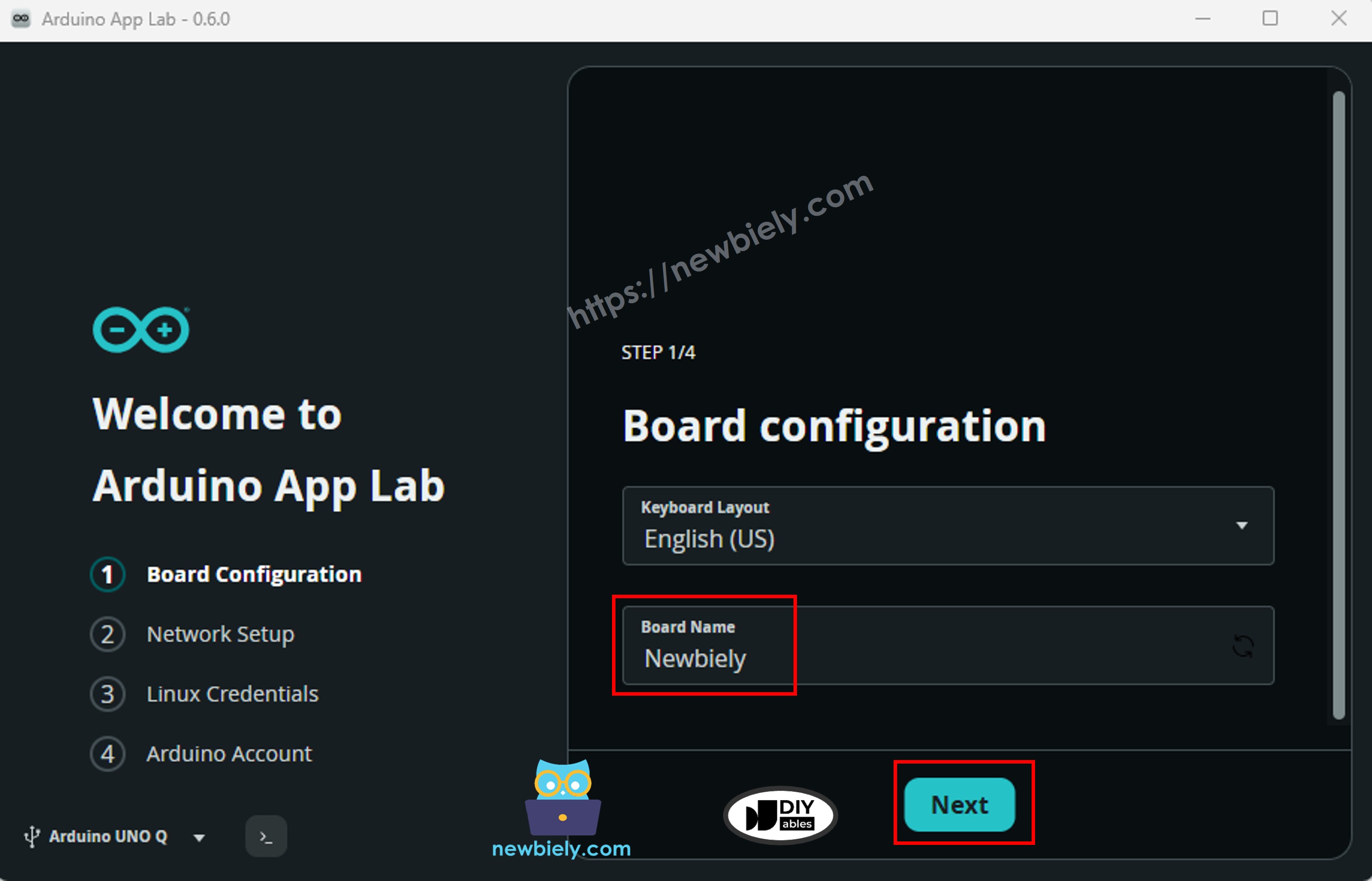 Arduino App Lab - Board Name Configuration