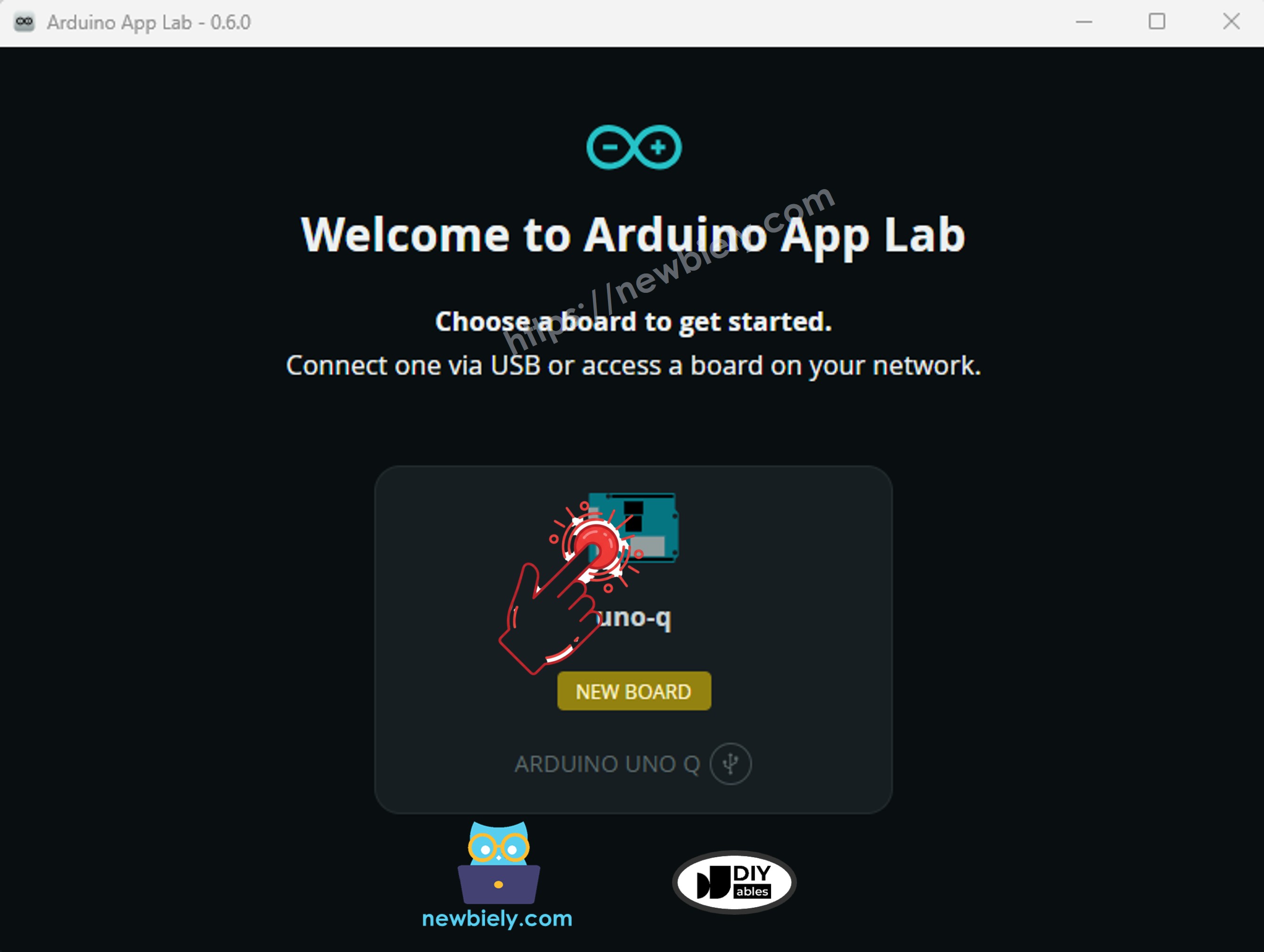 Arduino App Lab - Click on Board