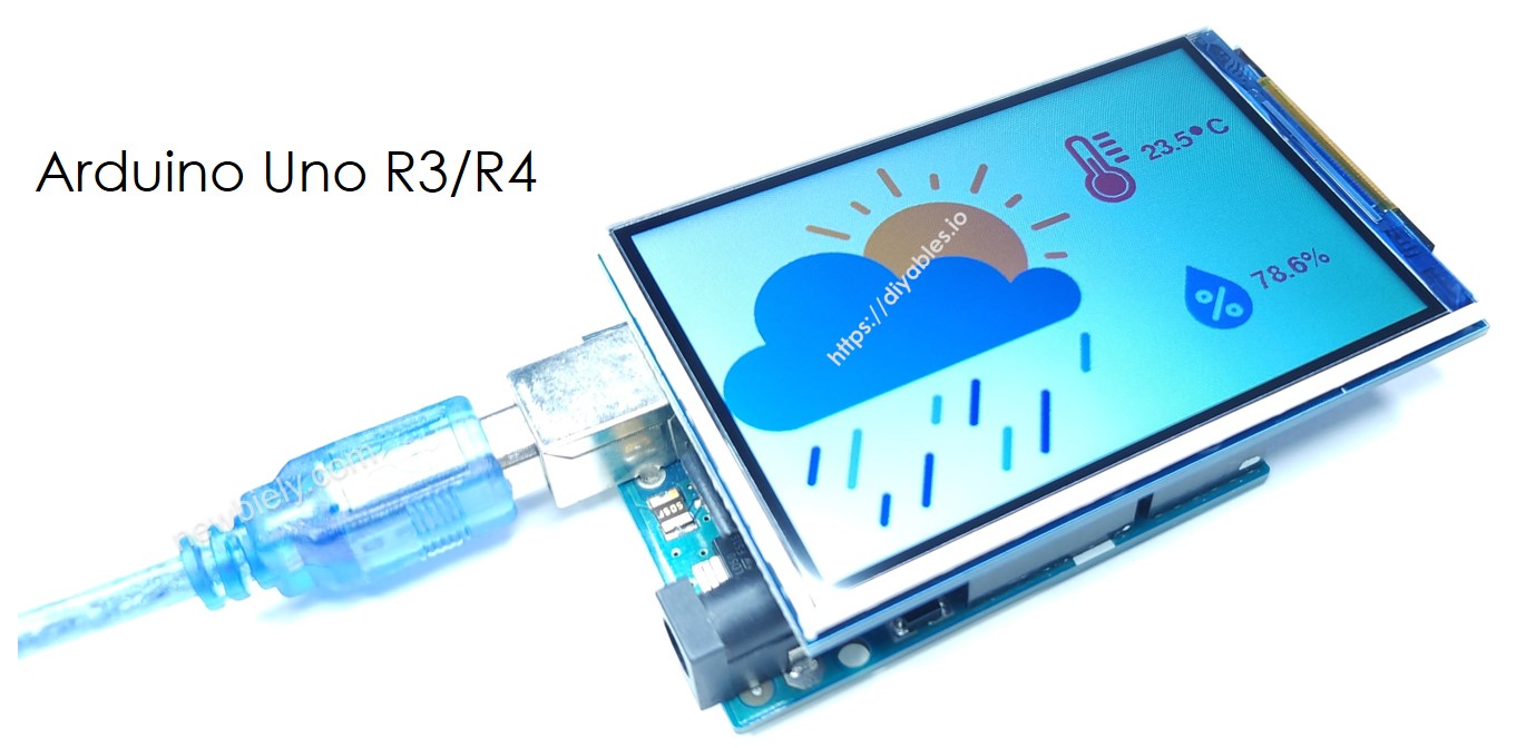 Arduino UNO R4 display multiple images on TFT LCD Touch display