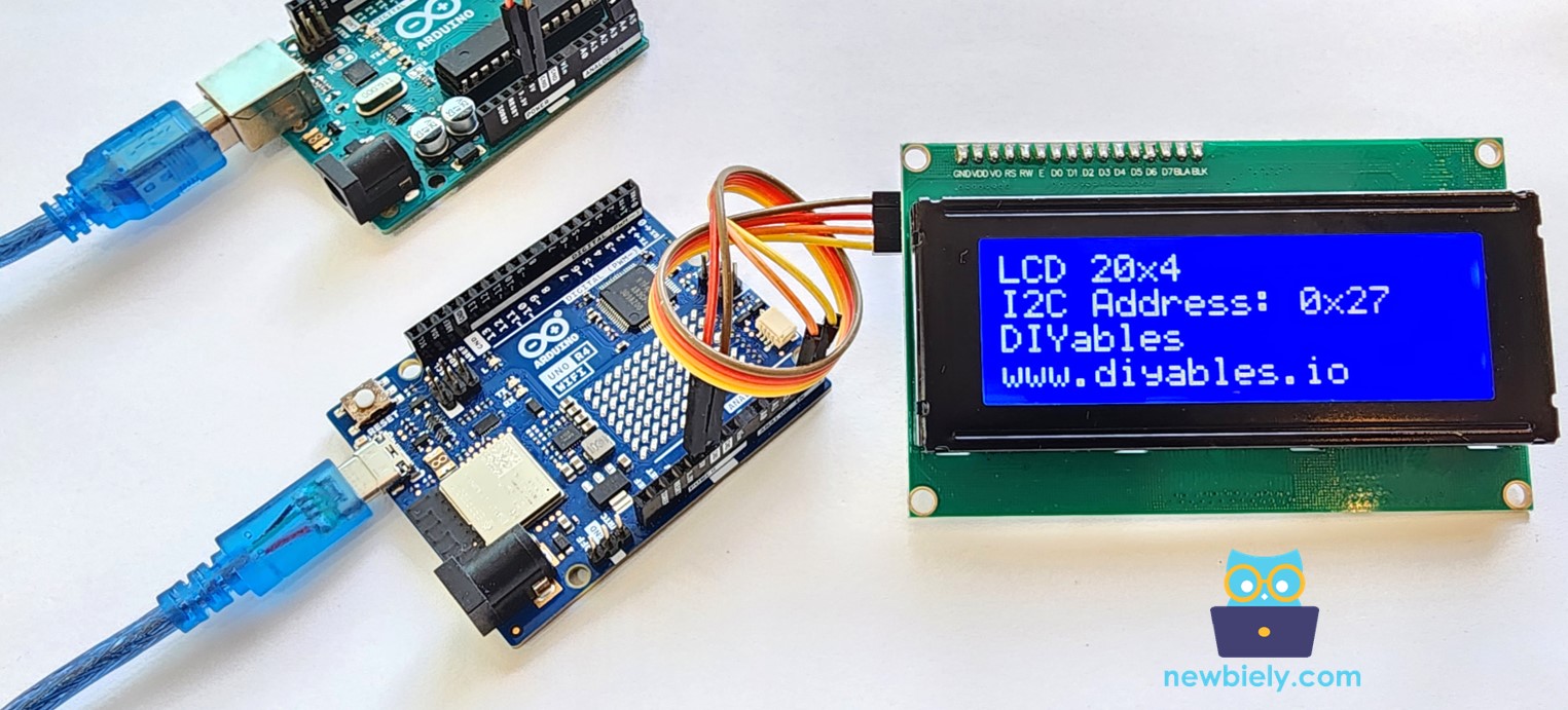 Arduino UNO R4 LCD 20x4 display