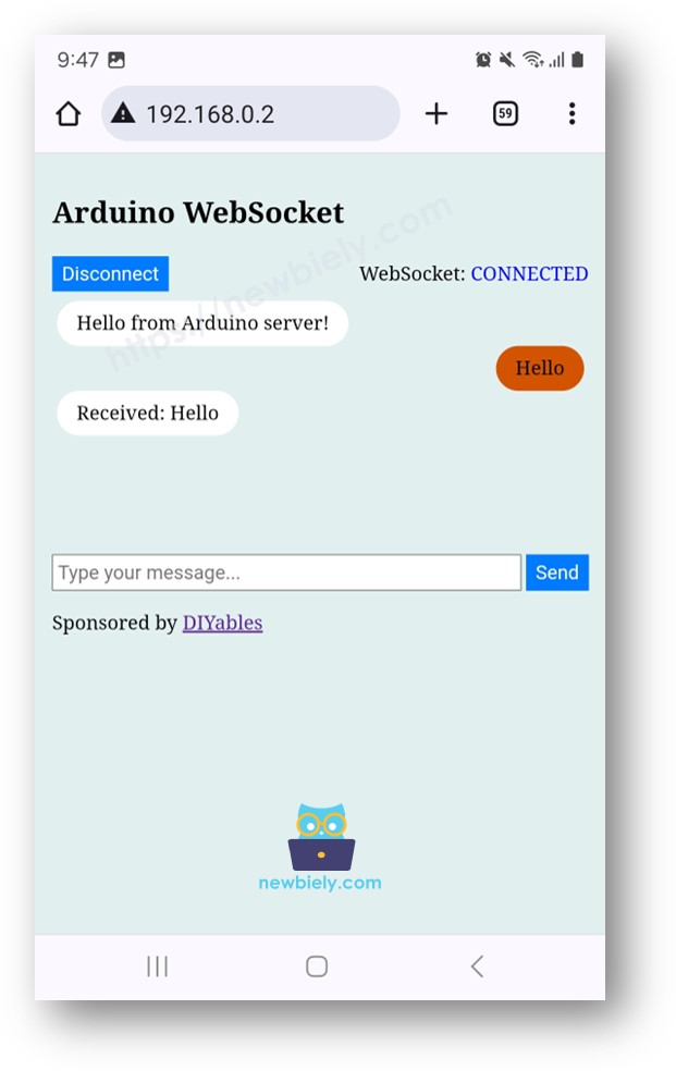 Arduino UNO R4 websocket chat server