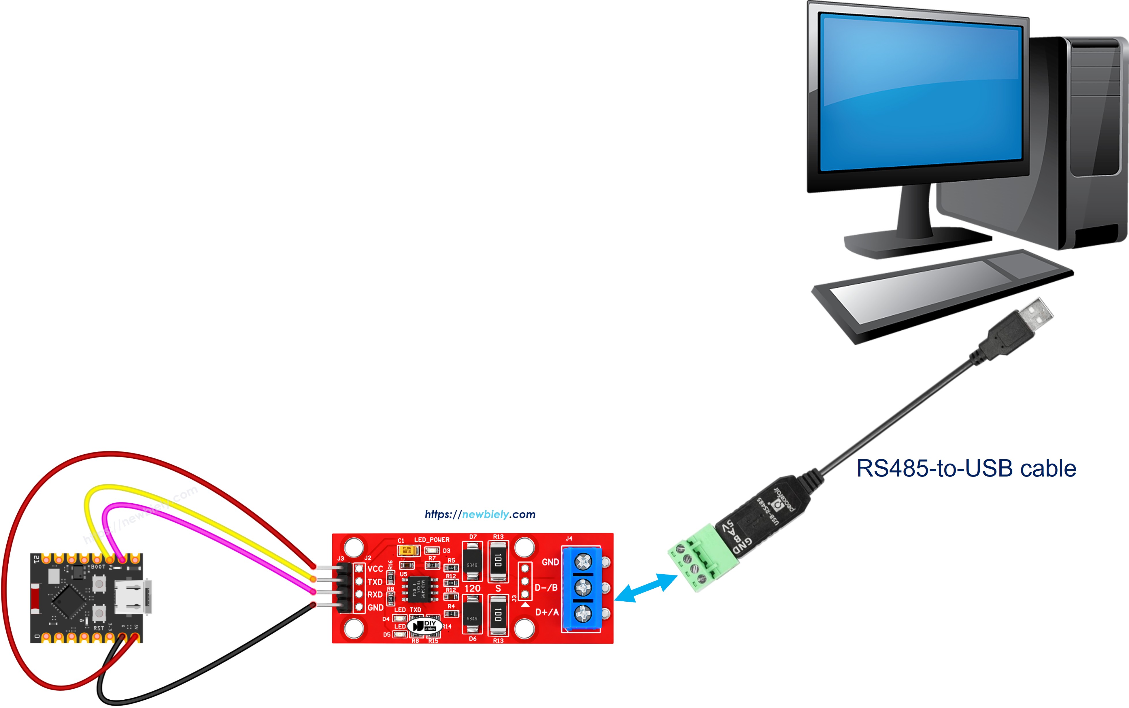 ESP32 C3 Super Mini RS485 to PC communication