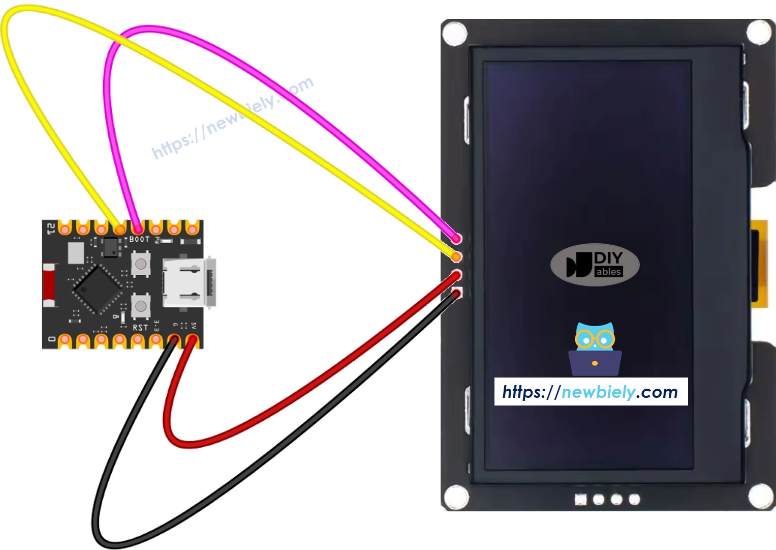 The wiring diagram between ESP32 C3 Super Mini SSD1309 OLED