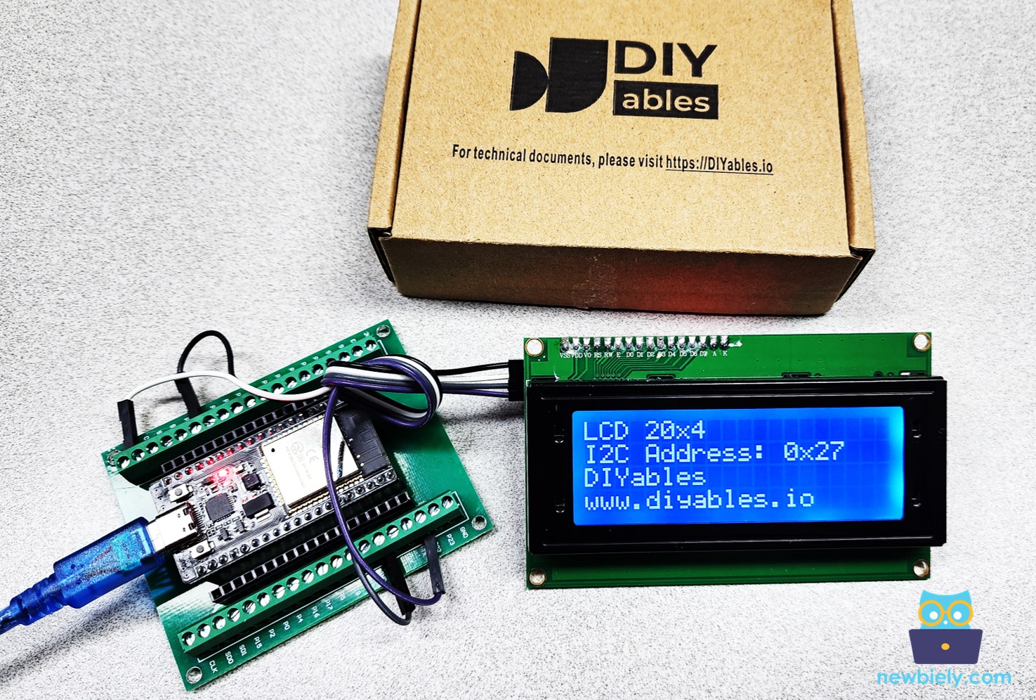 ESP32 MicroPython 20x4 LCD