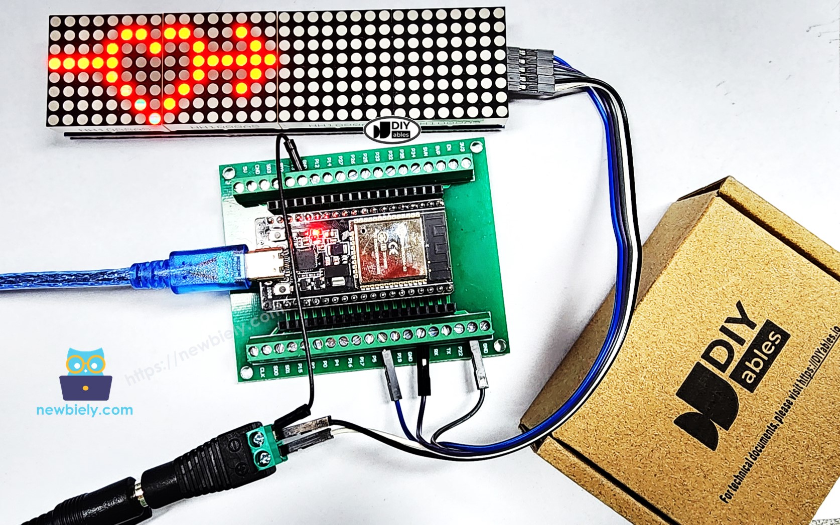 ESP32 MicroPython LED matrix custom characters