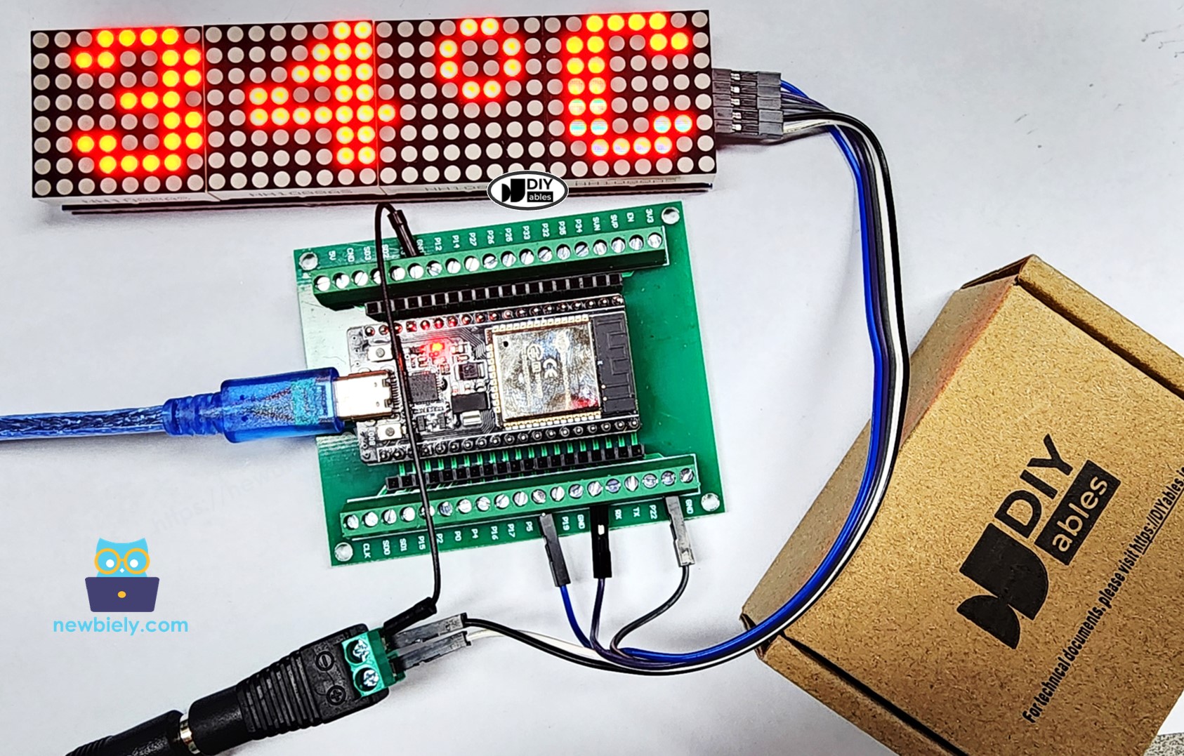 ESP32 MicroPython LED matrix display text