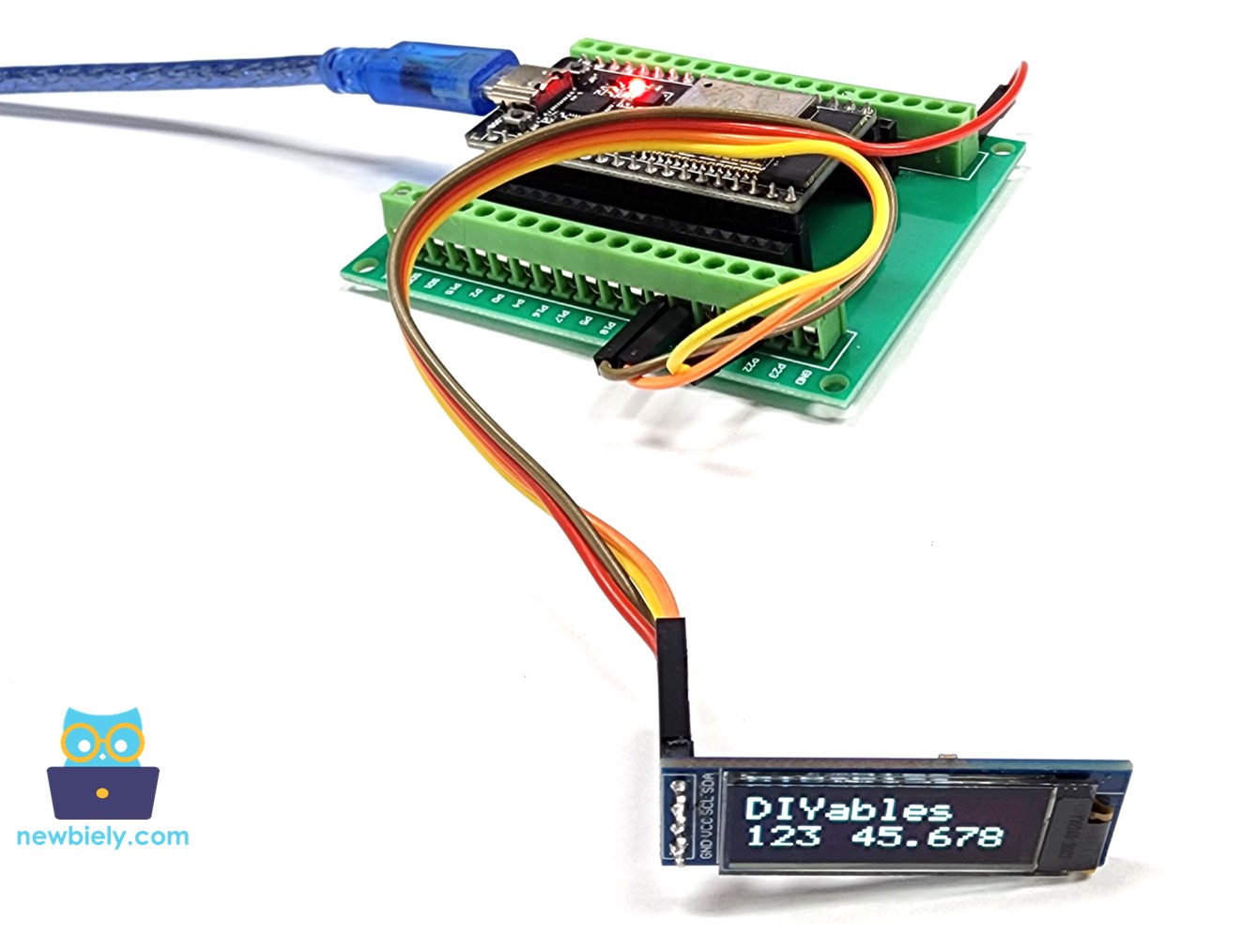 ESP32 MicroPython OLED display text, integer and float number