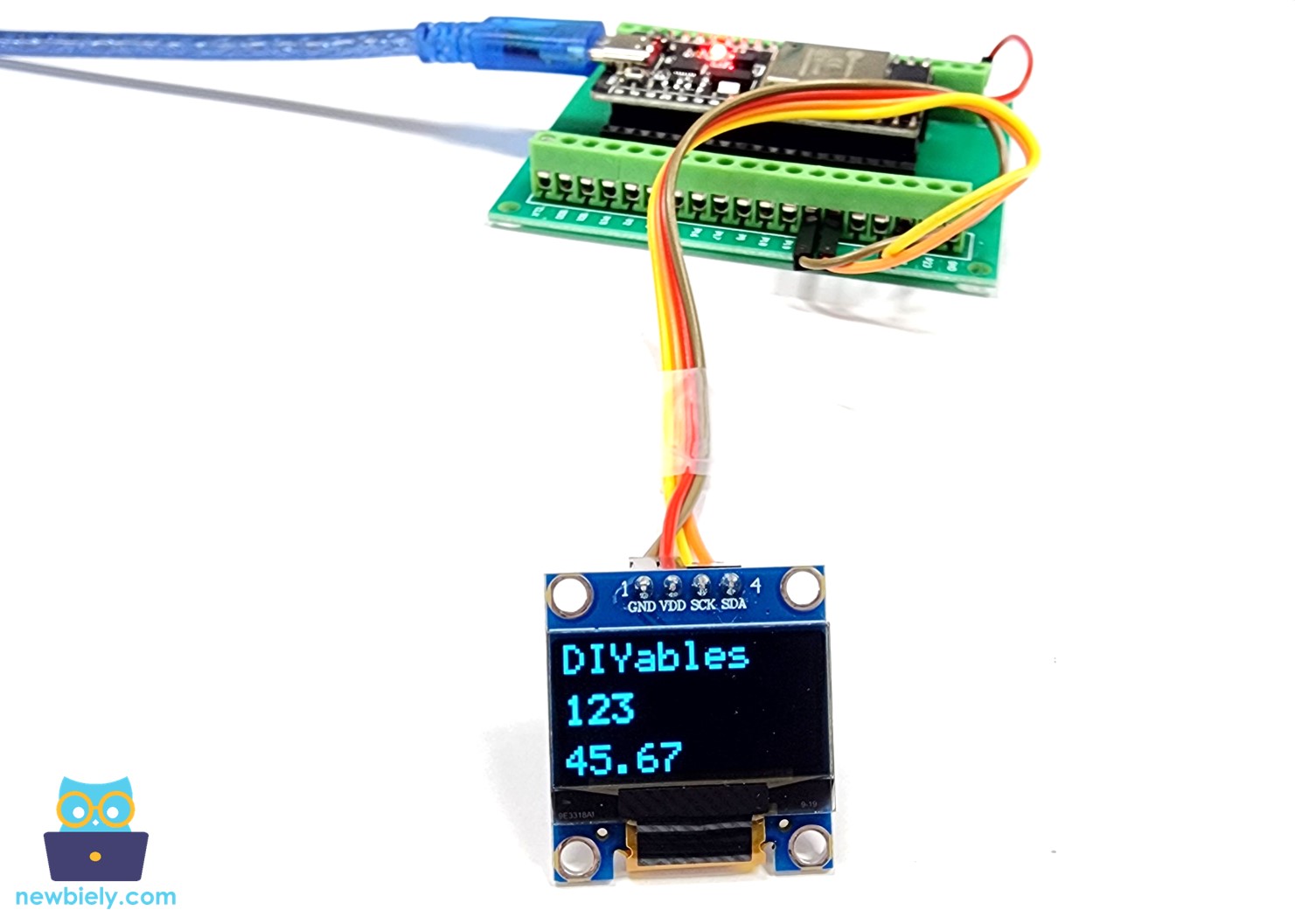 ESP32 MicroPython OLED display text, integer and float number