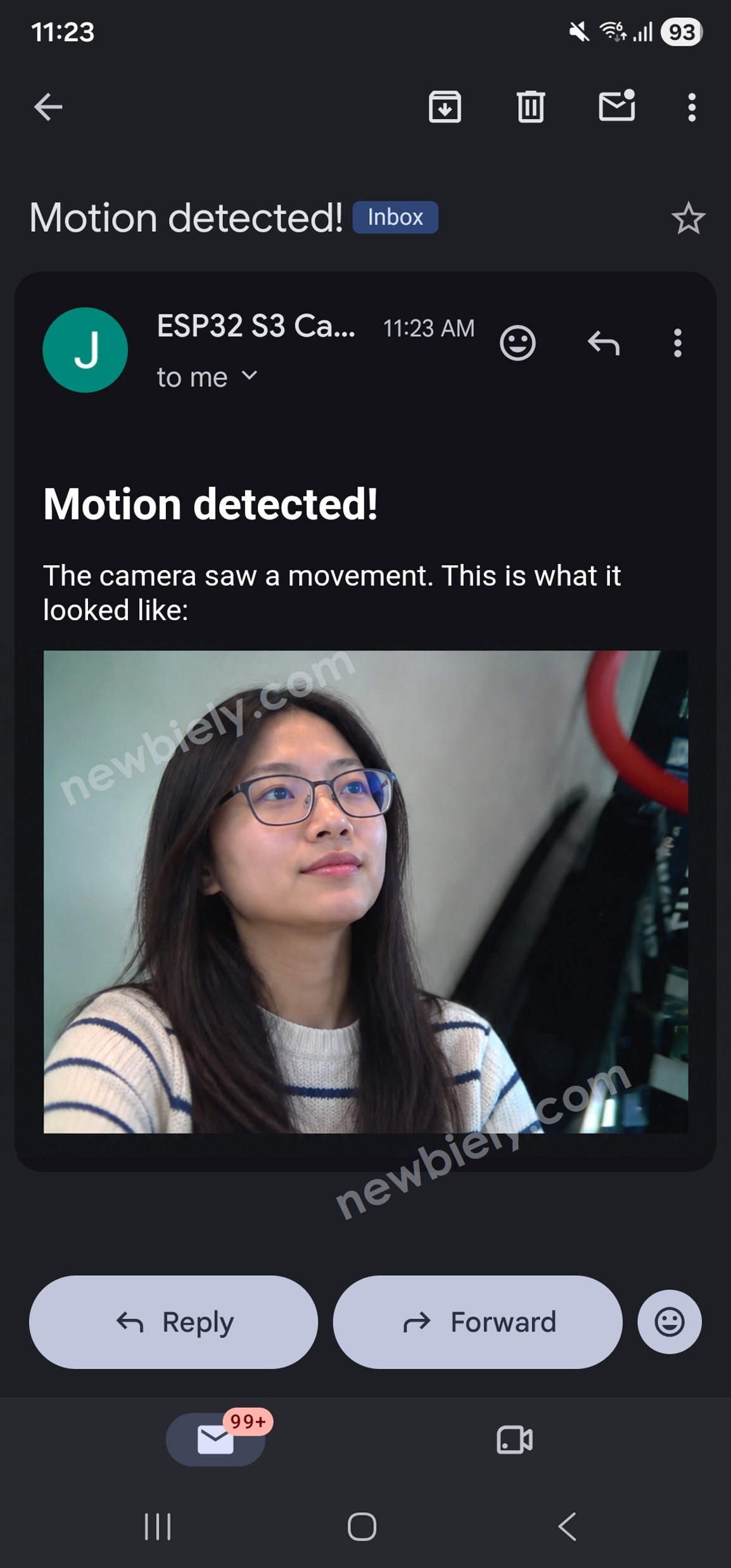 Photo Inside the Email