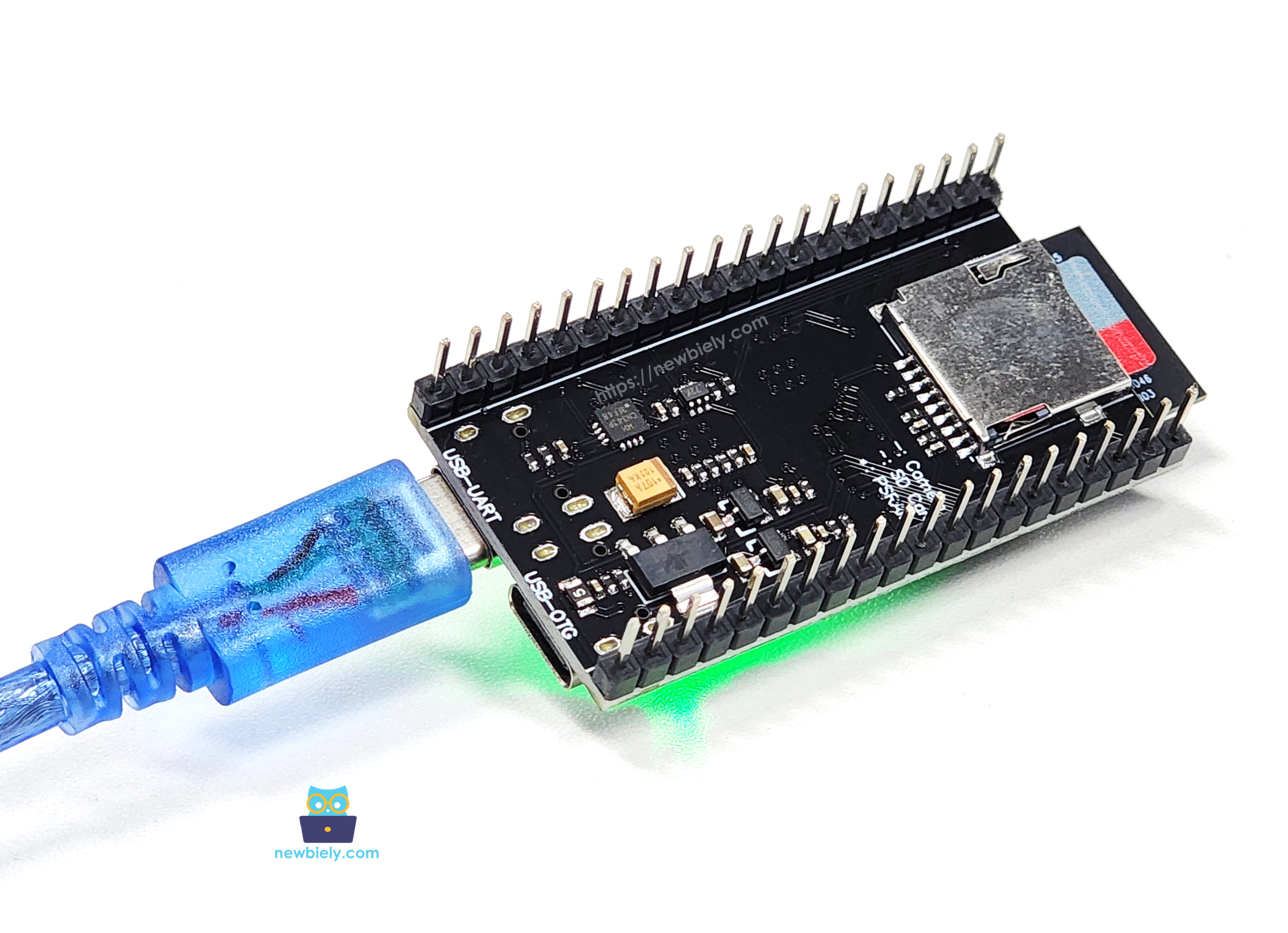 The wiring diagram between ESP32 S3 Camera SD Card