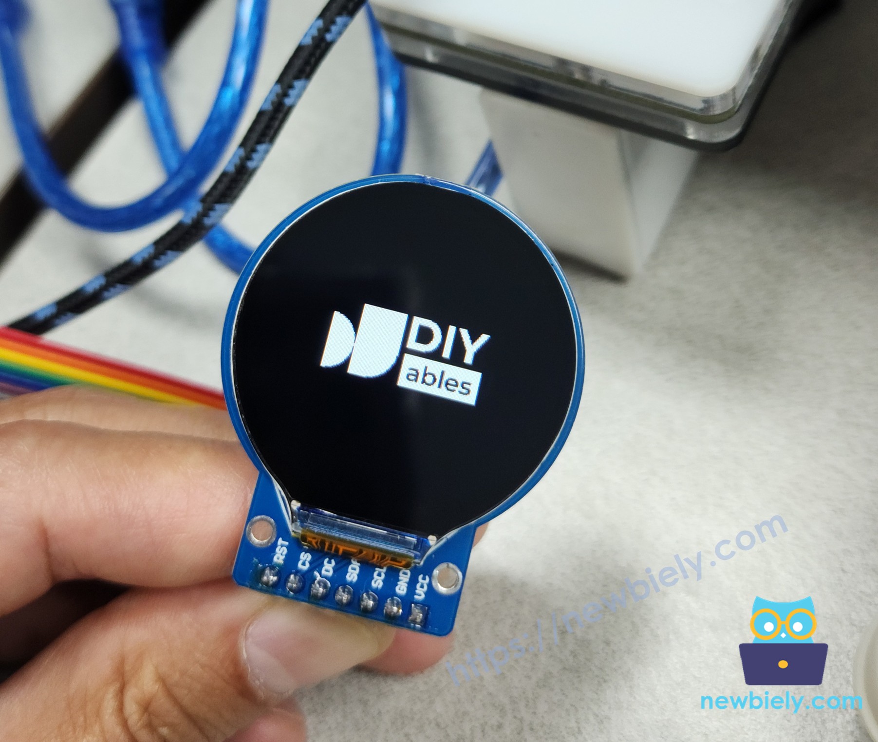 ESP32 S3 Round Circular TFT LCD Display Screen display image from SD Card