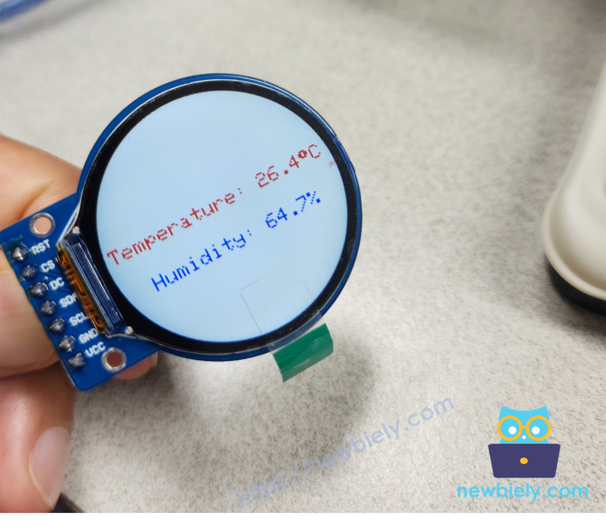 ESP32 S3 Round Circular TFT LCD Display Screen show text and number