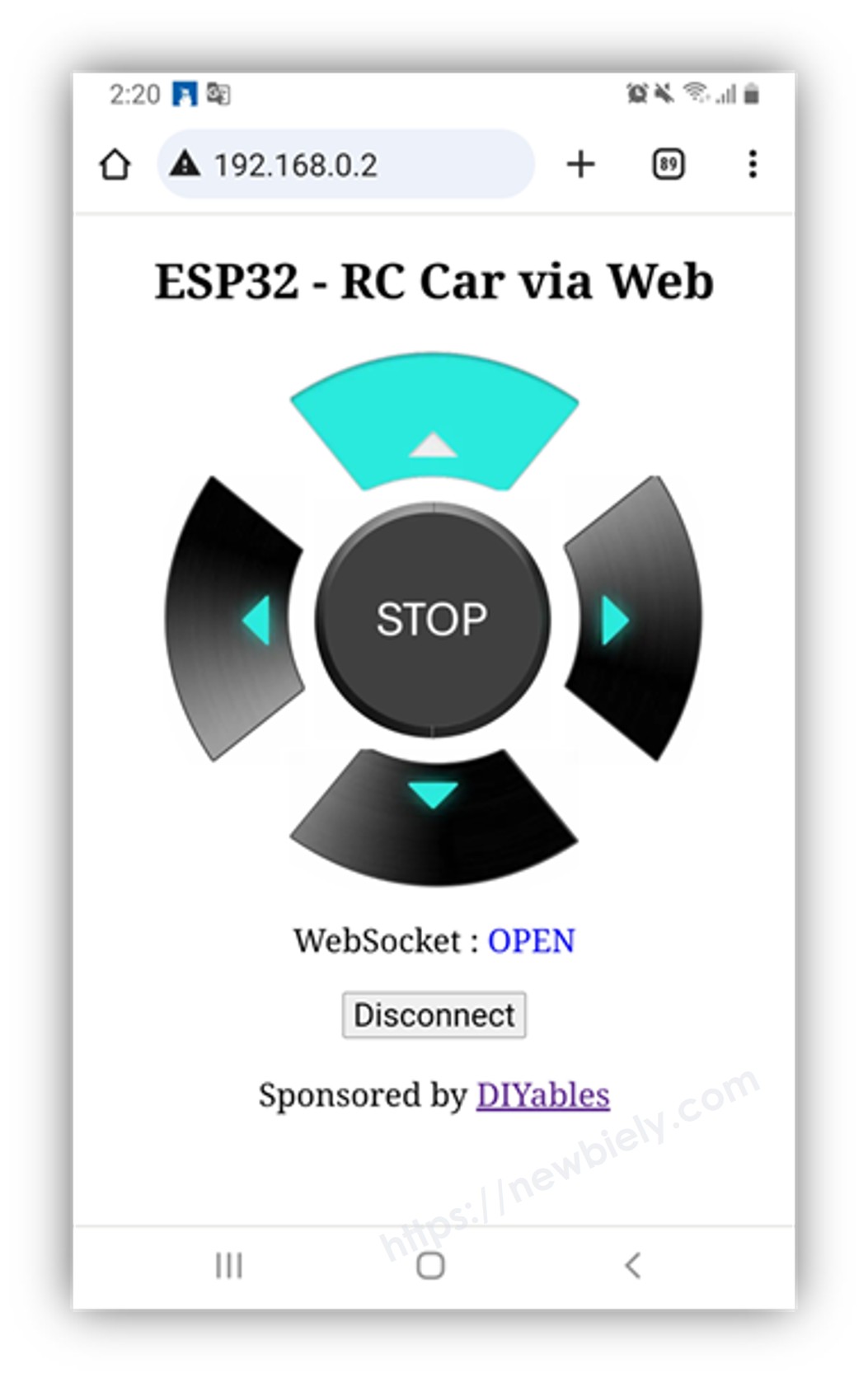 ESP32 S3 Uno controls car via web browser