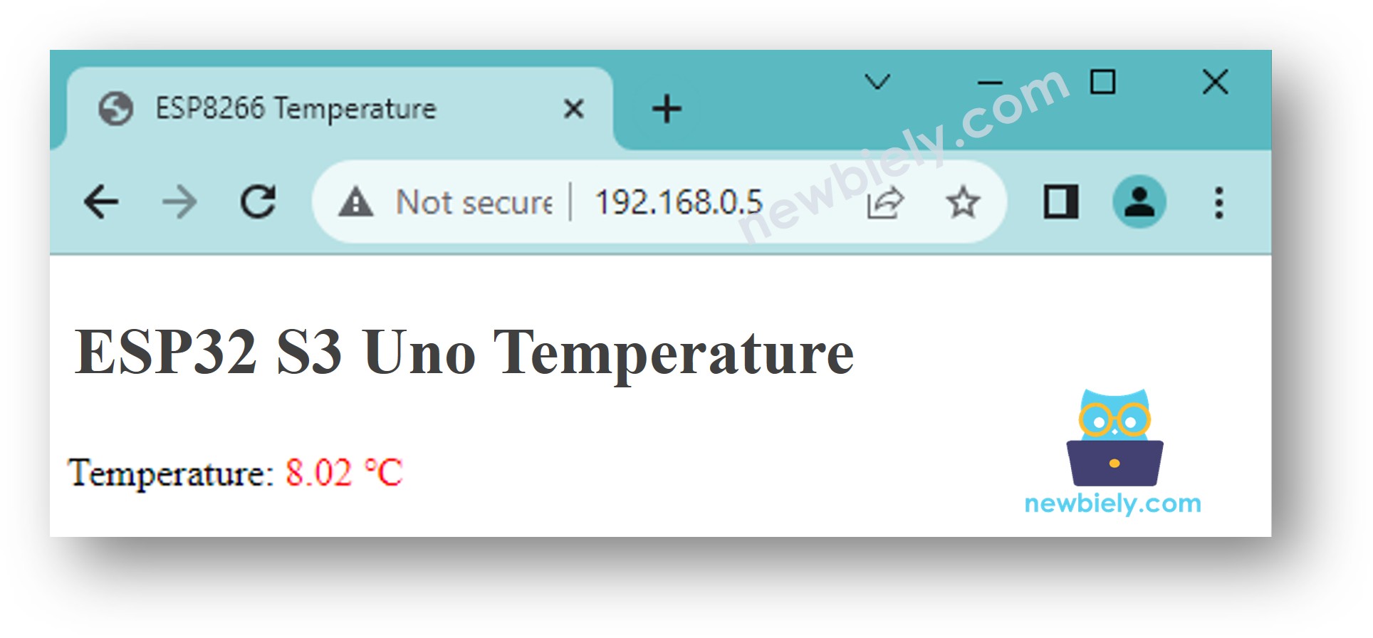 ESP32 S3 Uno temperature web browser