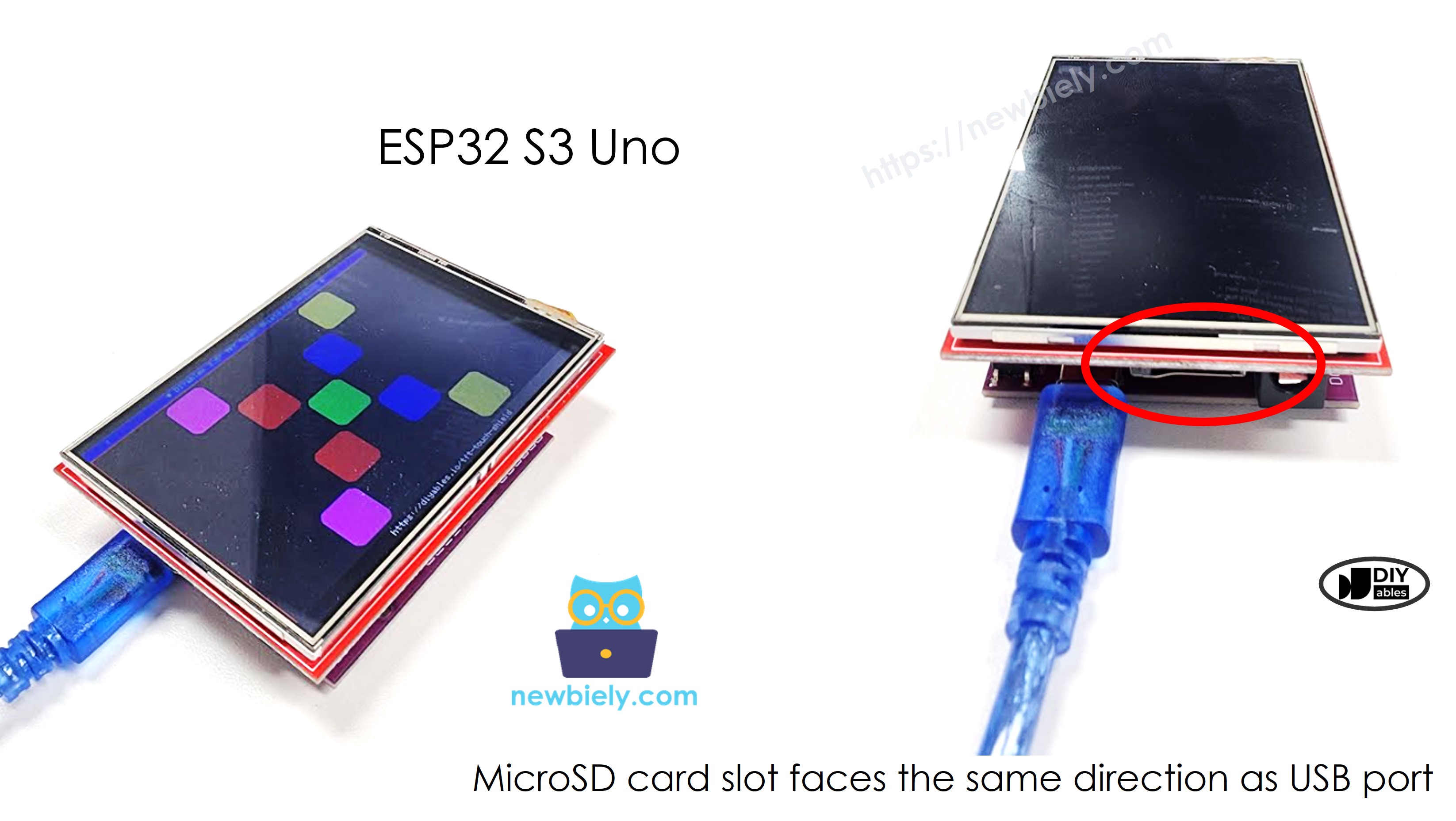 The wiring diagram between ESP32 S3 Uno TFT LCD Touch