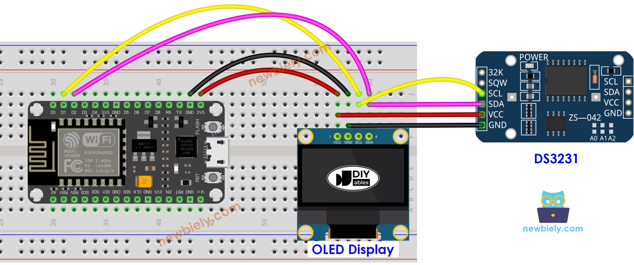 DS18B20 with ESP8266 NodeMCU and Display Readings on OLED