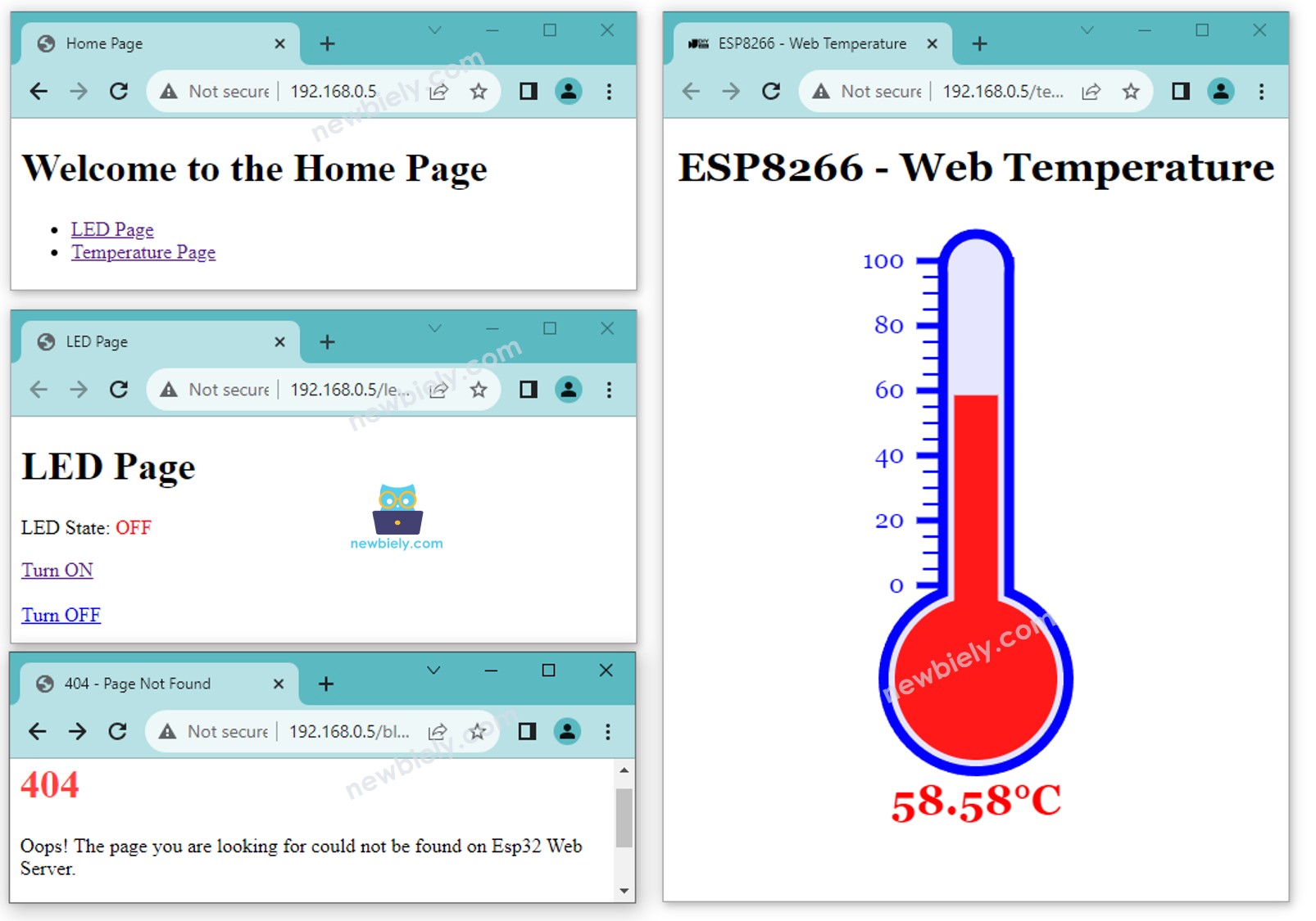 ESP8266 NodeMCU multiple web page