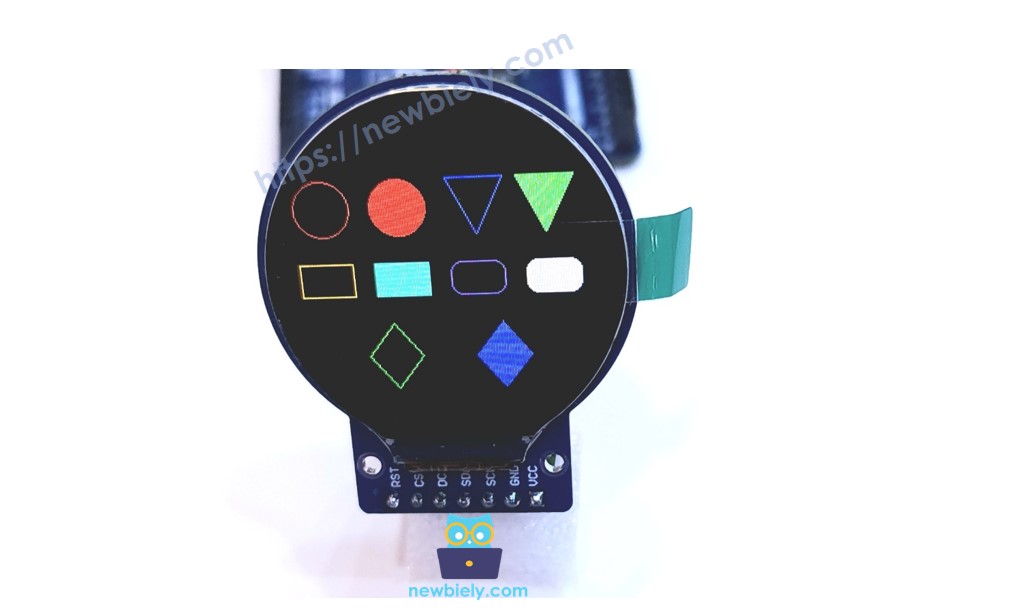 ESP8266 NodeMCU Round Circular TFT LCD Display Screen display image