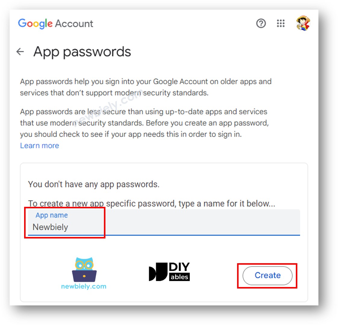 Google App Passwords