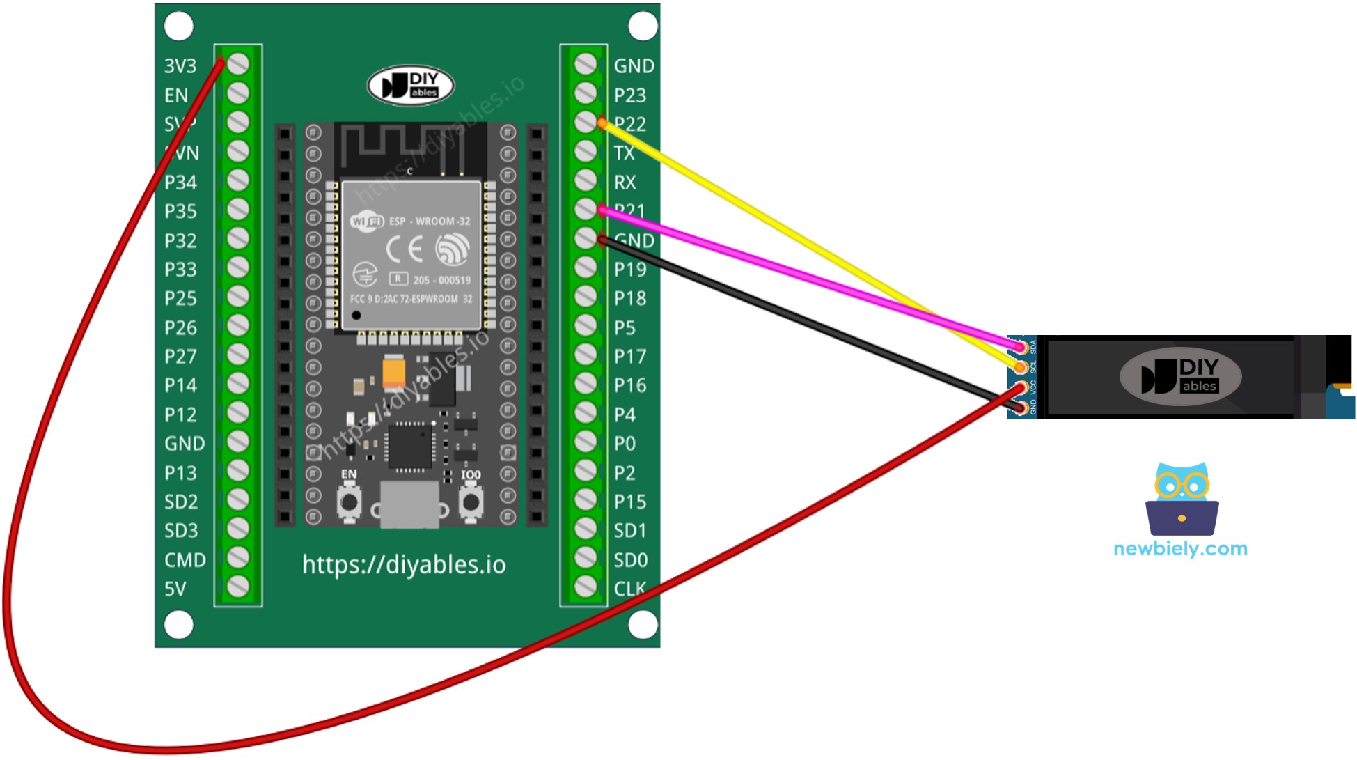 How to connect ESP32 and oled 128x32