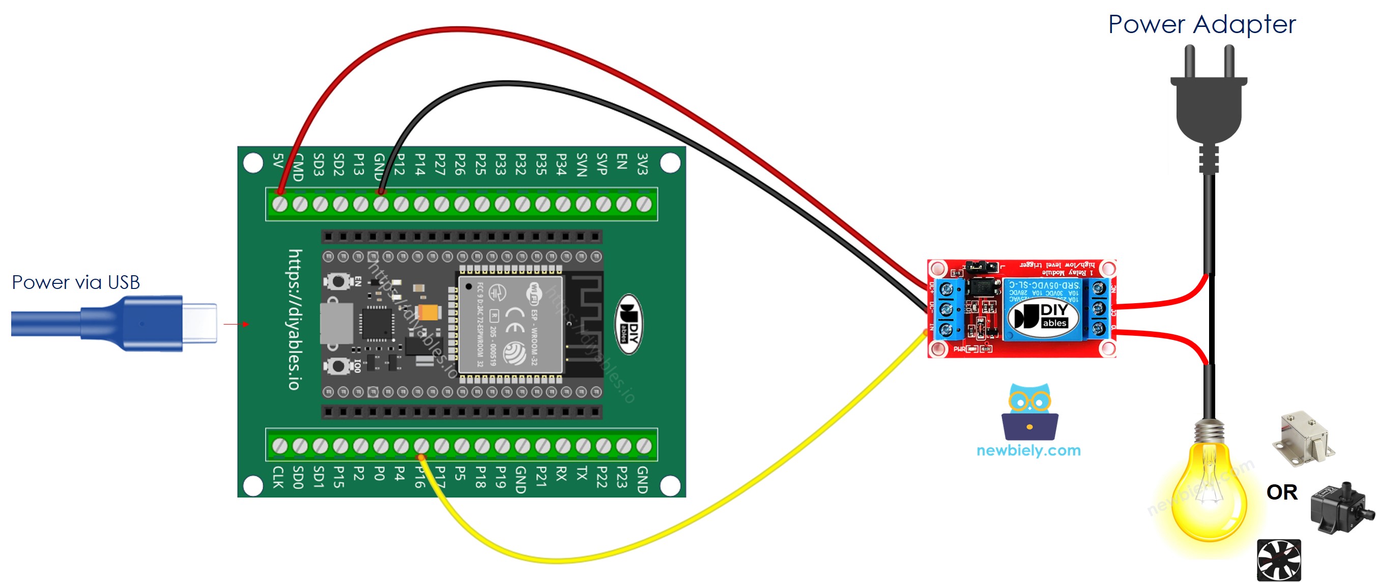 How to connect ESP32 and relay