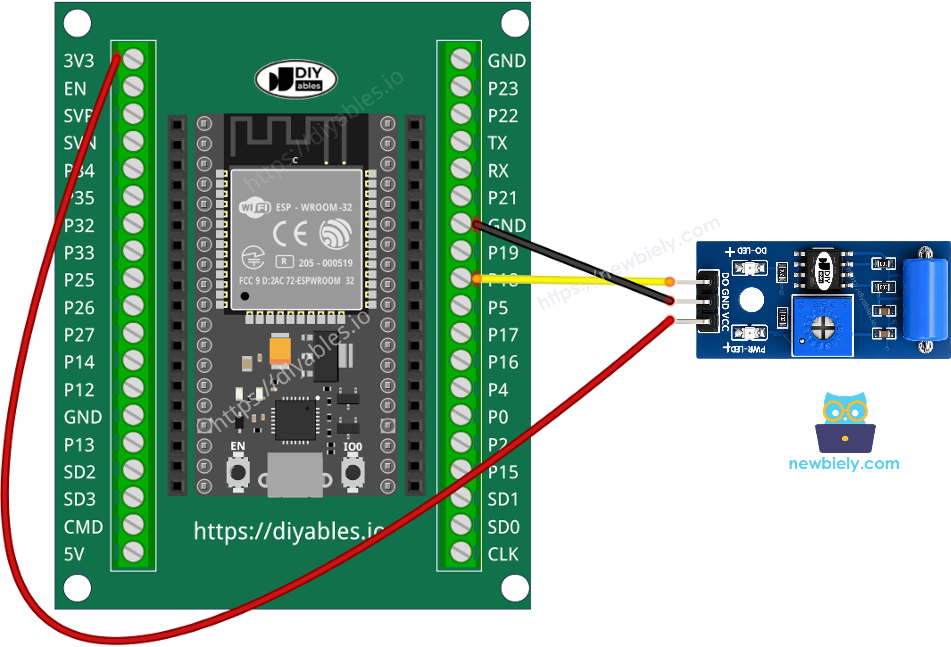 How to connect ESP32 and SW-420 vibration sensor