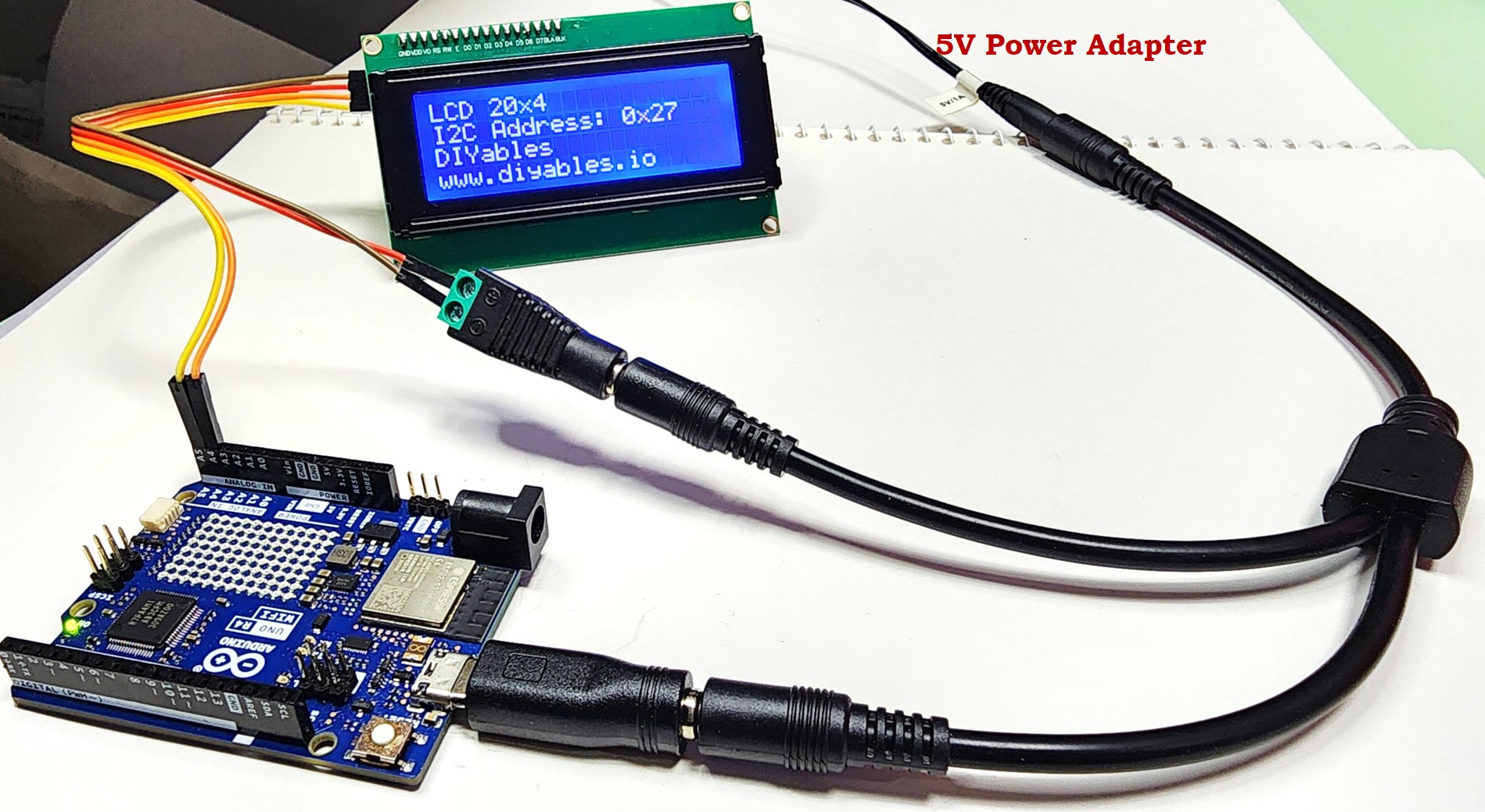 how to power Arduino Uno R4 and external components