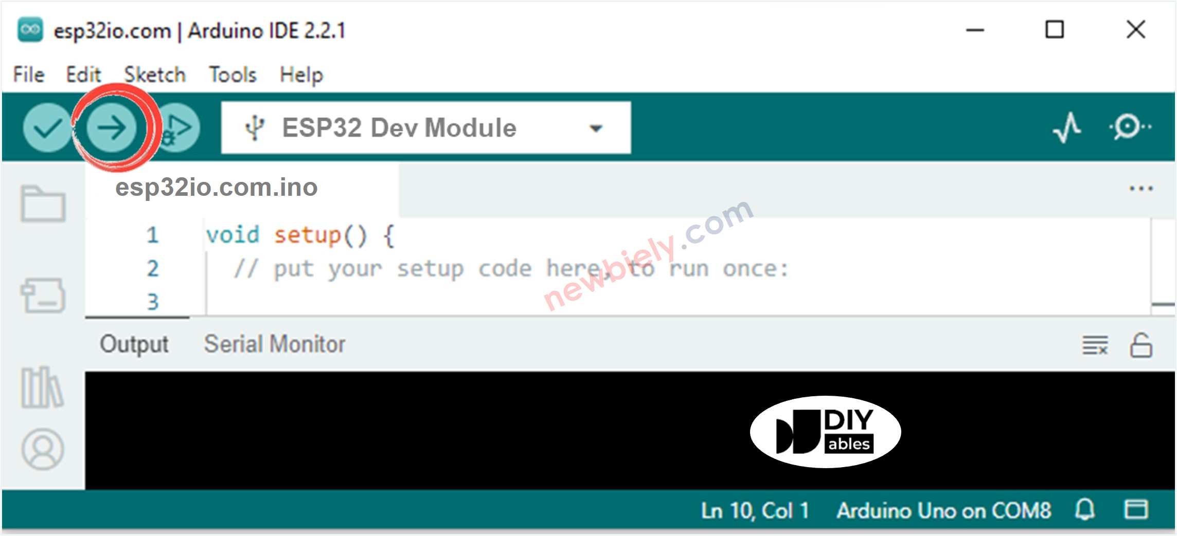 Arduino IDE Upload Code