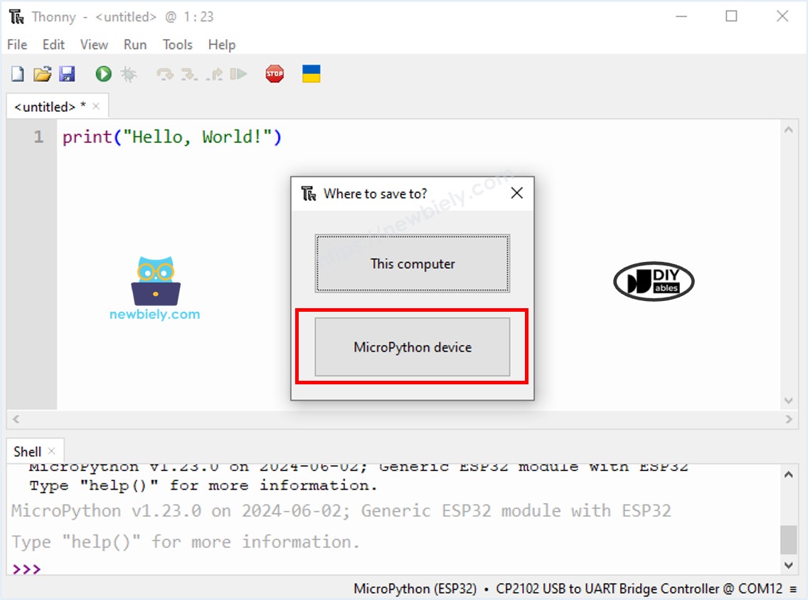 how to upload MicroPython code to ESP32