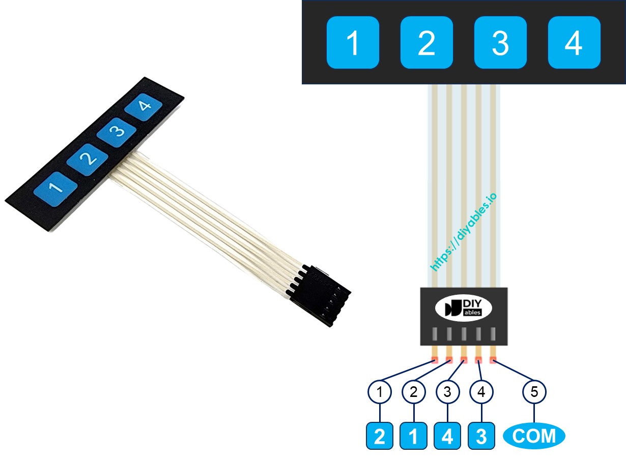 Keypad 1x4 Pinout