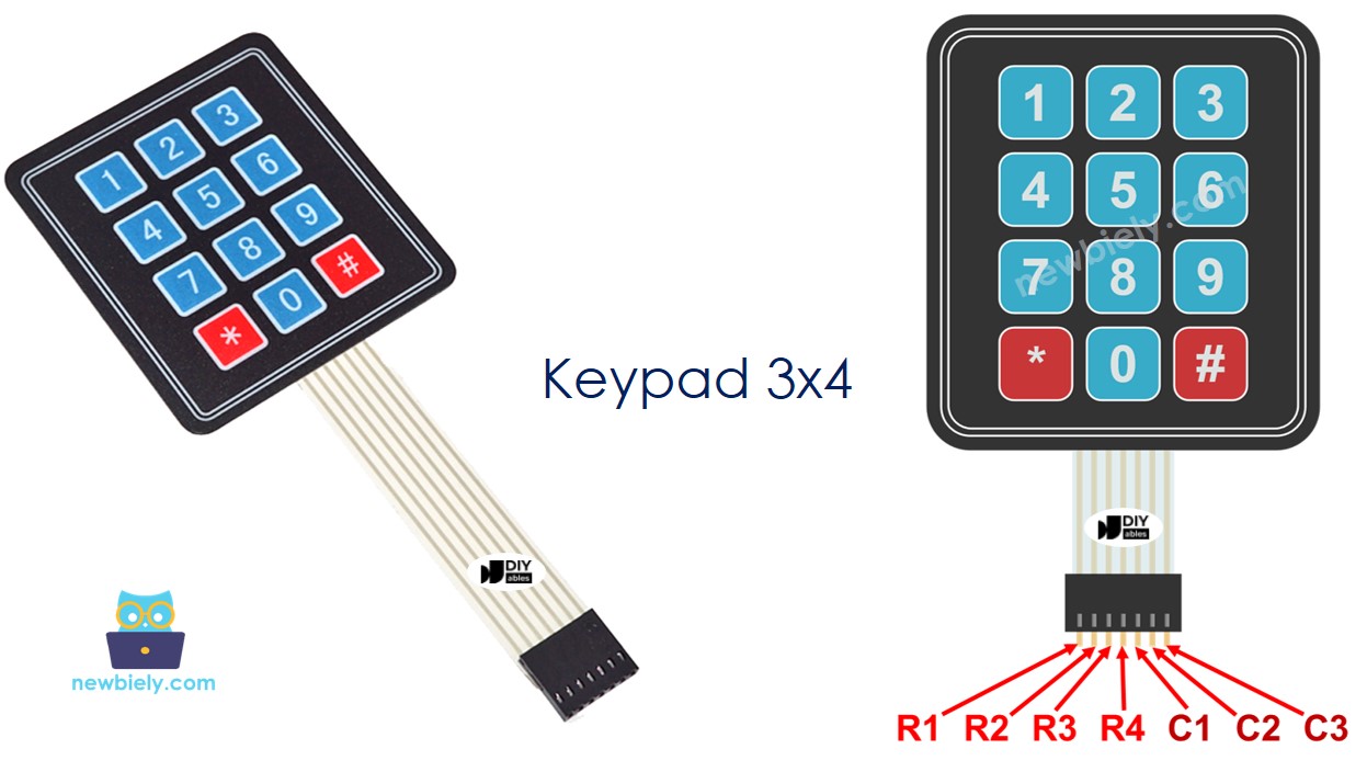 3x4 Keypad Pinout