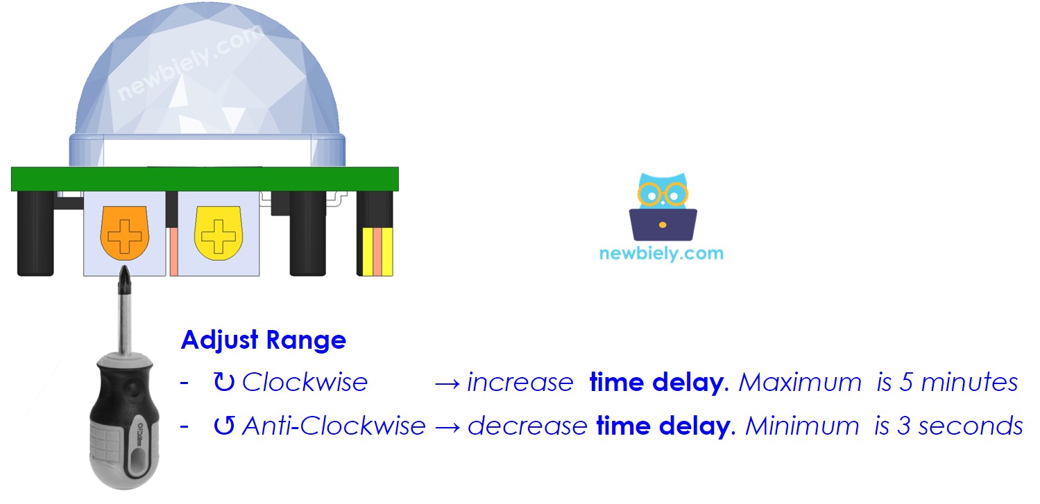 motion sensor adjust time delay