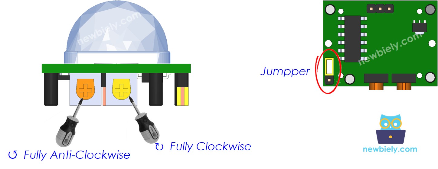 arduino motion sensor initial setting