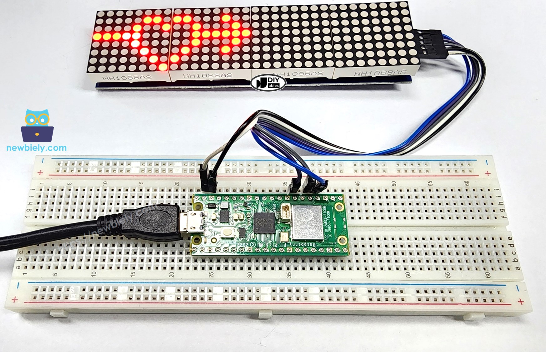 Raspberry Pi Pico LED matrix custom characters