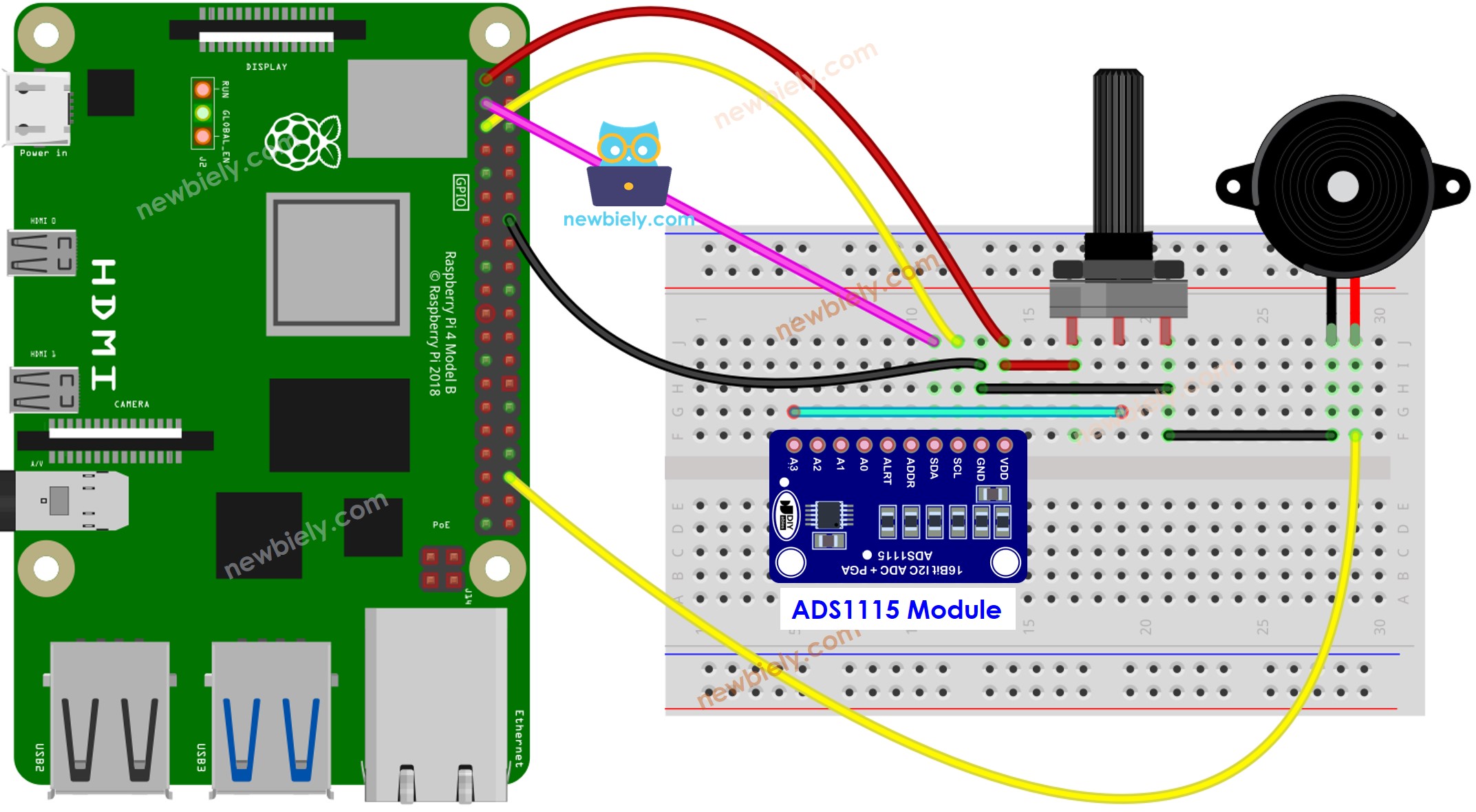 Raspberry Pi Potentiometer Piezo Buzzer Raspberry Pi Tutorial 